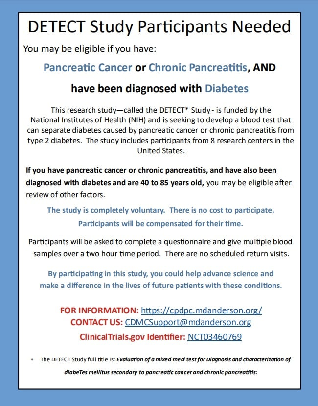 clinical trials, chronic pancreatitis study, pancreatitis medical trial